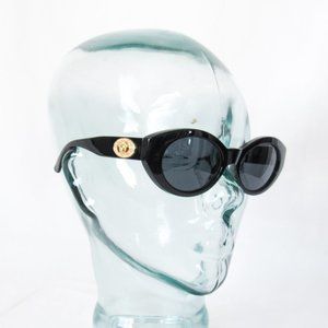 VERY RARE! AUTHENTIC VTG 1990’S GIANNI VERSACE BLACK DESIGNER SUNGLASSES CZ